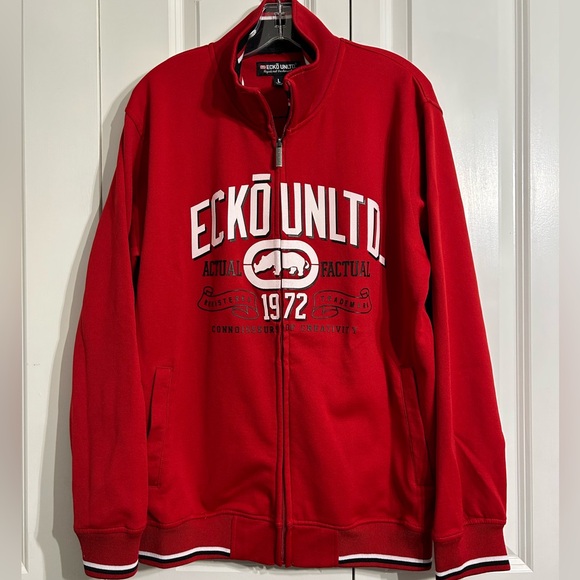 Ecko Unlimited Men's Red Streetwear Y2K Jacket Size L - Picture 1 of 10